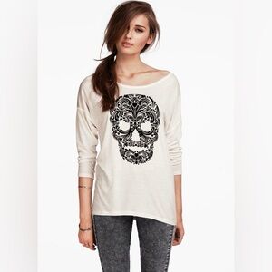 H&M Skull Graphic Top